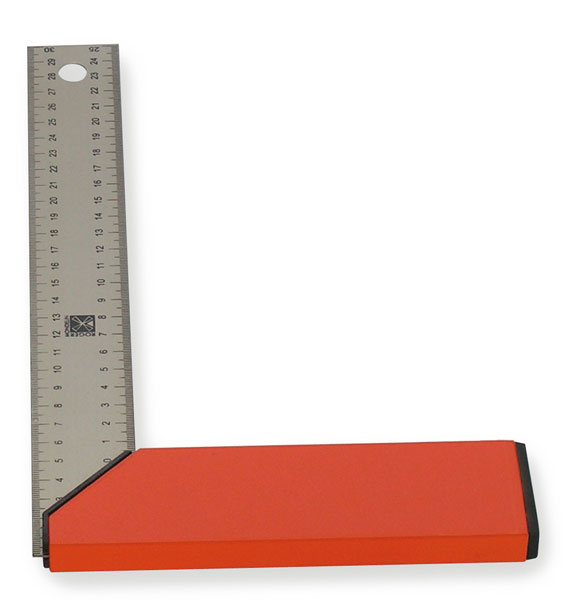 Equerre de menuisier graduée acier trempé talon Alu. | MonCoffrage.com