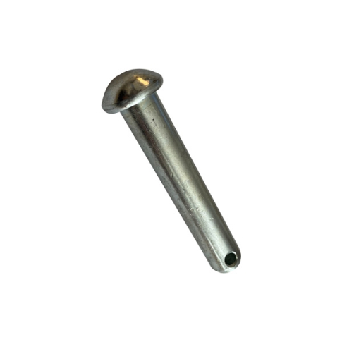 Axe goupille percé à tête bombée zingué Ø 20 mm et 90 mm de long (sans goupille)
