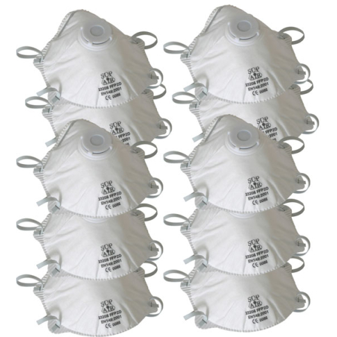 Masque respiratoire coussinet nasal avec soupape lot de 10 pièces