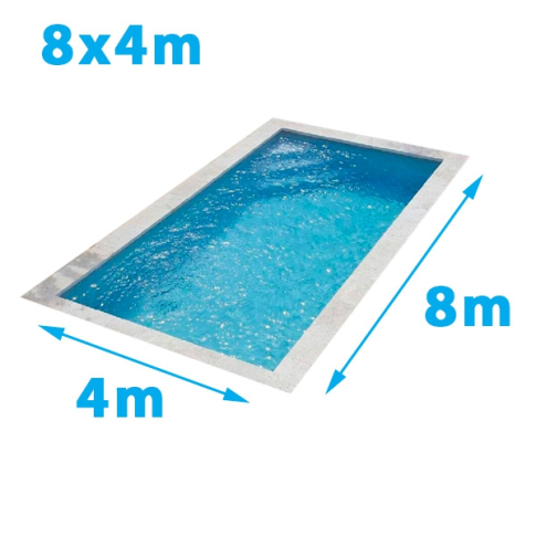Lot de coffrage ALU complet pour piscine 8 X 4 mètres (hauteur 1,50 mètres) coffrage MODALU