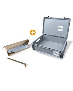 Lot 500 entretoises ALU coudées 15/20/25 cm Dalle - Système CROC + 1 caisse de rangement Offerte