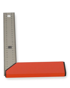 Equerre de menuisier graduée acier trempé talon Alu.