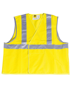 Gilet fluo jaune avec baudrier rétroréfléchissant 50 mm