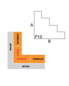 Angle entrant corniche IFORM modèle P10 sans goutte d'eau