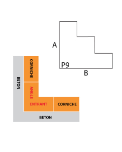 Angle entrant corniche IFORM modèle P9 sans goutte d'eau