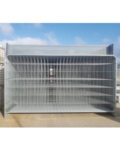 clôture mobile de chantier grillagée 4 barres 1,96 x 3,50 ml ARRONDIE  (Paquet de 30 clôtures)