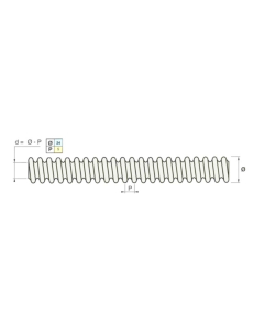 Tige filetée Ø 24 mm filetage rond de longueur 1,00 ml pour console de façade (acier spécial RE355)