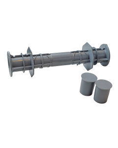 Entretoise PVC étanche à collerette et bouchons (sac de 100 pièces)