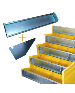 Kit Coffrage de marche béton - Système rapide pour escalier droit