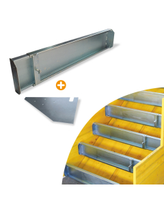 Kit Coffrage de marche béton - Système rapide pour escalier droit