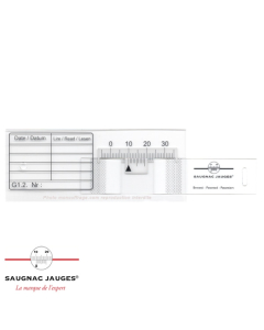Jauge Saugnac G1.2 transparent - Intérieur et Extérieur (à l'unité)