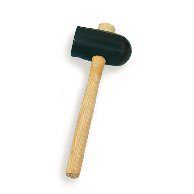 Maillet de carreleur noir 1 face bombée et 1 face plate