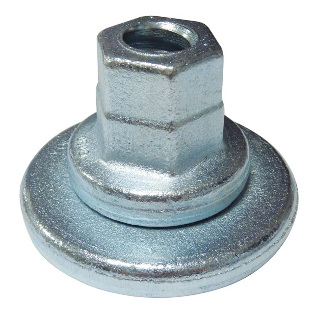 Écrou de coffrage acier forgé rondelle flotante tête 36/38 base 95 mm (pour tige ø 23 mm)