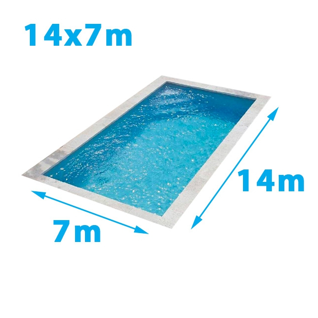 Lot de coffrage ALU complet pour piscine 14 X 7 mètres (hauteur 1,50 mètres) coffrage MODALU