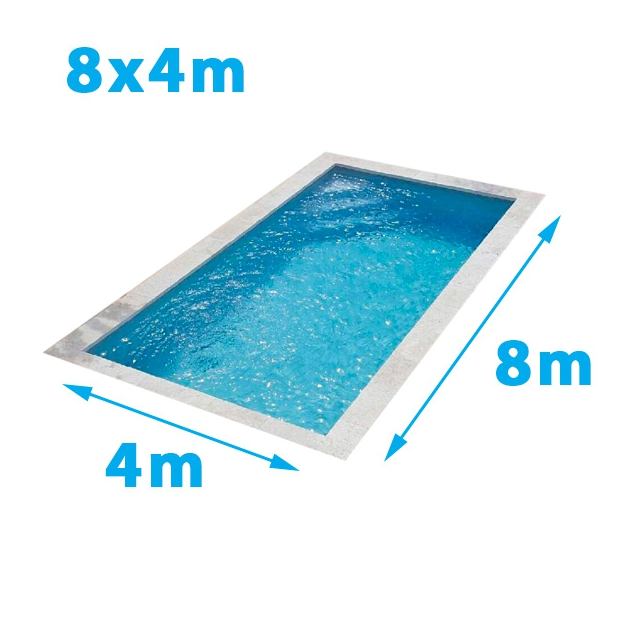 Lot de coffrage ALU complet pour piscine 8 X 4 mètres (hauteur 1,50 mètres) coffrage MODALU