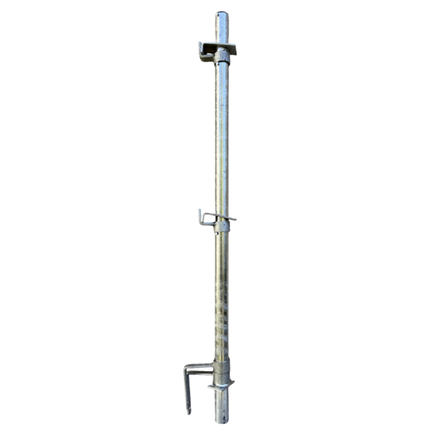 Potelet garde-corps multidirectionnel galva + 2 supports plinthes