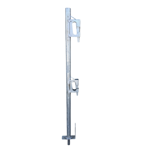 Potelet garde-corps standard 2 bloqueurs - galva