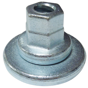 Écrou de coffrage acier forgé rondelle flotante tête 36/38 base 95 mm (pour tige ø 23 mm)