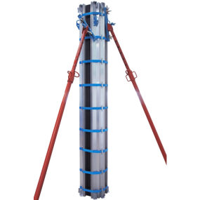Kit coffrage poteau réutilisable ALU POLYCOFFRA hauteur 3 mètres